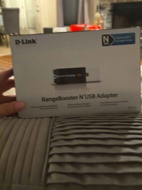 D-Link RangeBooster N USB Wi-Fi Adapter - White and Black